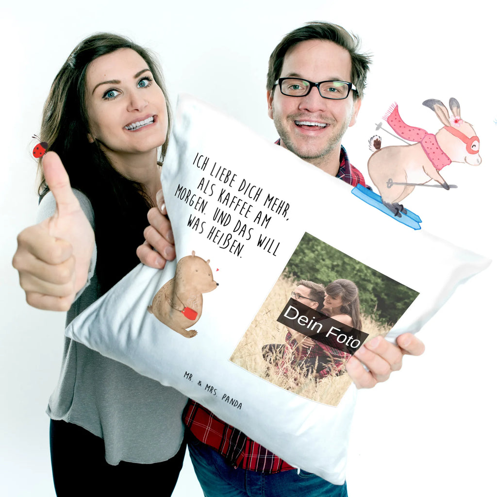 Personalized Photo Pillow bear morning coffee Personalisiertes Foto Kissen, Liebe, Partner, Freund, Freundin, Ehemann, Ehefrau, Heiraten, Verlobung, Heiratsantrag, Liebesgeschenk, Jahrestag, Hocheitstag, Geschenk für Frauen, Geschenk für Partner, Valentinstag, Liebesbeweis, für Ehemann, für Männer, Mitbringsel, Geschenk für Freundin, Hochzeitstag