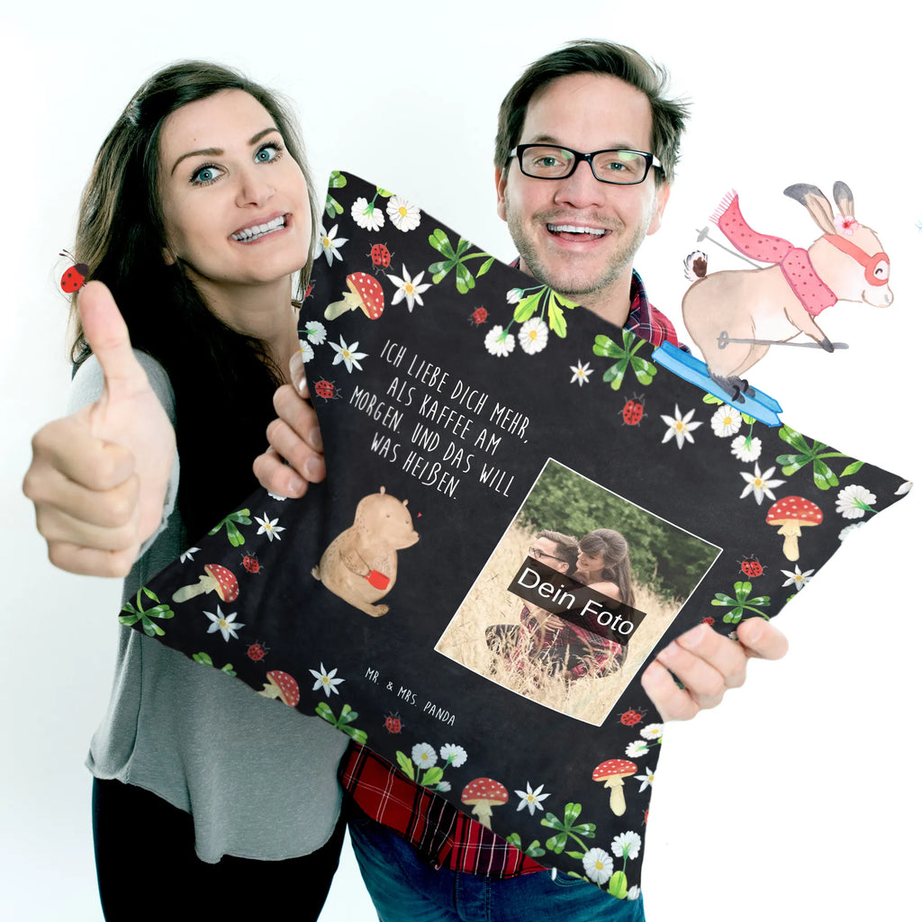Personalized Photo Pillow bear morning coffee Personalisiertes Foto Kissen, Liebe, Partner, Freund, Freundin, Ehemann, Ehefrau, Heiraten, Verlobung, Heiratsantrag, Liebesgeschenk, Jahrestag, Hocheitstag, Geschenk für Frauen, Geschenk für Partner, Valentinstag, Liebesbeweis, für Ehemann, für Männer, Mitbringsel, Geschenk für Freundin, Hochzeitstag