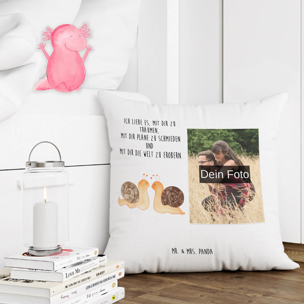 Personalized Photo Pillow Snails in love Personalisiertes Foto Kissen, Liebe, Partner, Freund, Freundin, Ehemann, Ehefrau, Heiraten, Verlobung, Heiratsantrag, Liebesgeschenk, Jahrestag, Hocheitstag