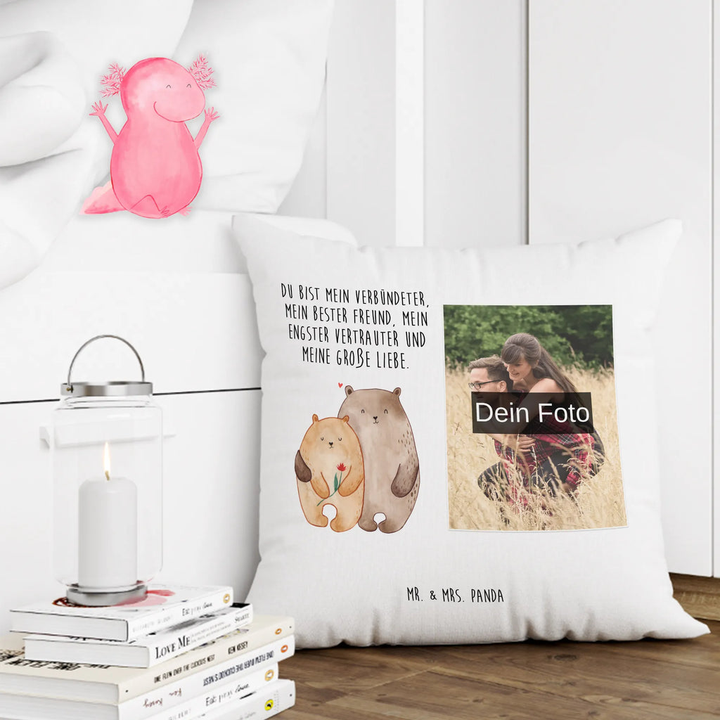 Personalized Photo Pillow Bears in love Personalisiertes Foto Kissen, Liebe, Partner, Freund, Freundin, Ehemann, Ehefrau, Heiraten, Verlobung, Heiratsantrag, Liebesgeschenk, Jahrestag, Hocheitstag, Verliebt, Verlobt, Verheiratet, Geschenk Freundin, Geschenk Freund, Liebesbeweis, Hochzeitstag, Geschenk Hochzeit, Bären, Bärchen, Bär