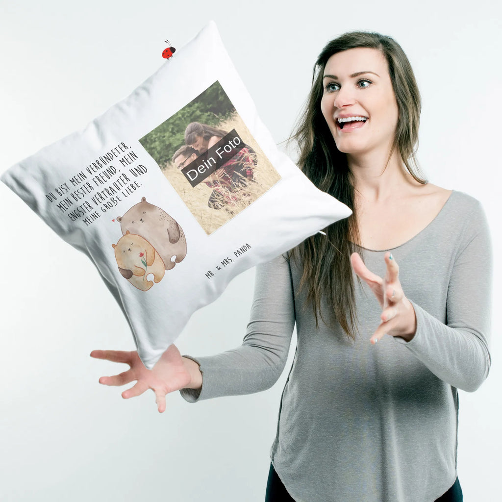 Personalized Photo Pillow Bears in love Personalisiertes Foto Kissen, Liebe, Partner, Freund, Freundin, Ehemann, Ehefrau, Heiraten, Verlobung, Heiratsantrag, Liebesgeschenk, Jahrestag, Hocheitstag, Verliebt, Verlobt, Verheiratet, Geschenk Freundin, Geschenk Freund, Liebesbeweis, Hochzeitstag, Geschenk Hochzeit, Bären, Bärchen, Bär