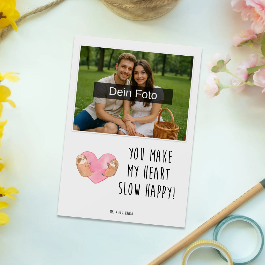 Personalized Photo Postcard sloths Heart Personalisierte Foto Postkarte, Liebe, Ehemann, Freund, Freundin, Jahrestag, Verlobung, Liebesgeschenk, Ehefrau, Heiratsantrag, Heiraten, Hocheitstag, Partner, Geschenk für Frauen, für Männer, Liebesbeweis, Geschenk für Freundin, Valentinstag, Geschenk für Partner, Hochzeitstag, Mitbringsel, für Ehemann