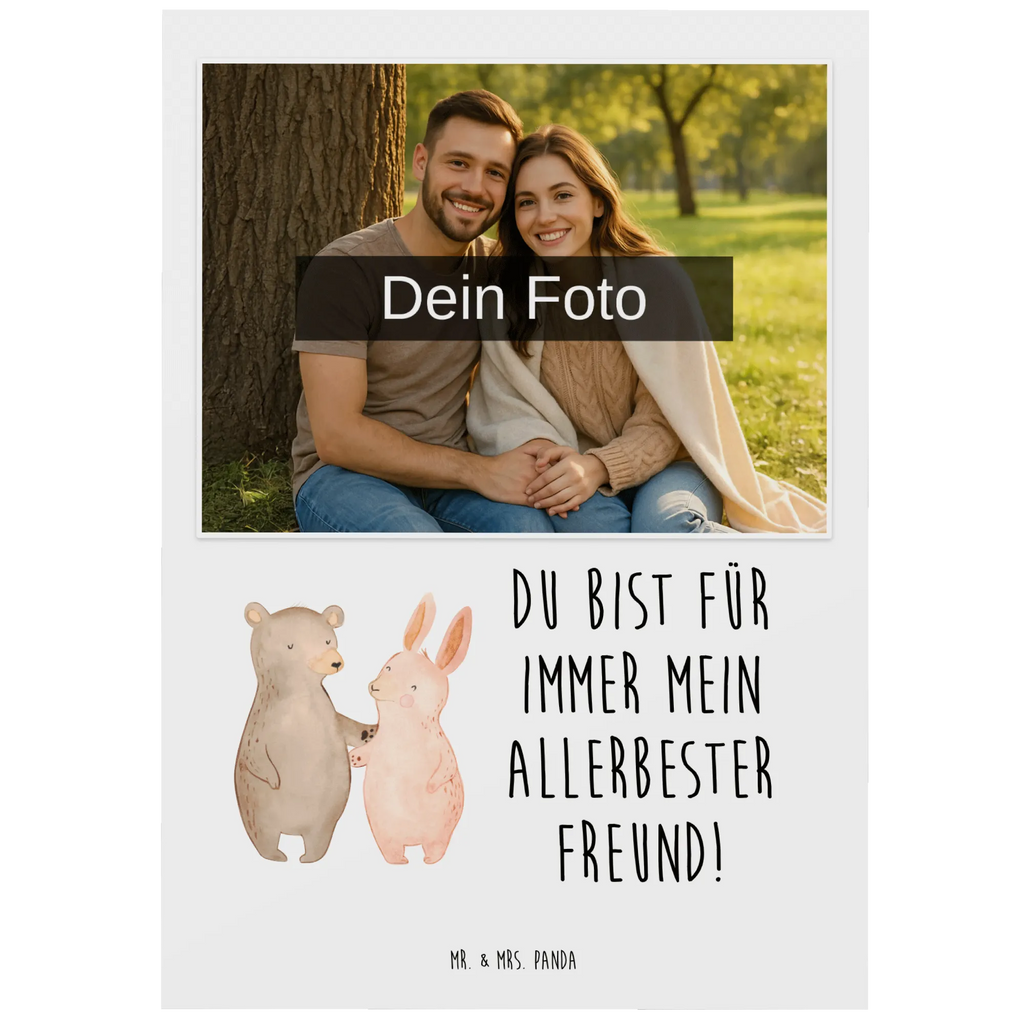 Personalisierte Foto Postkarte Bär und Hase Umarmen Personalisierte Foto Postkarte, Liebe, Partner, Freund, Freundin, Ehemann, Ehefrau, Heiraten, Verlobung, Heiratsantrag, Liebesgeschenk, Jahrestag, Hocheitstag, Bärchen, Freunde, Bär, Hase, best friends, bester Freund