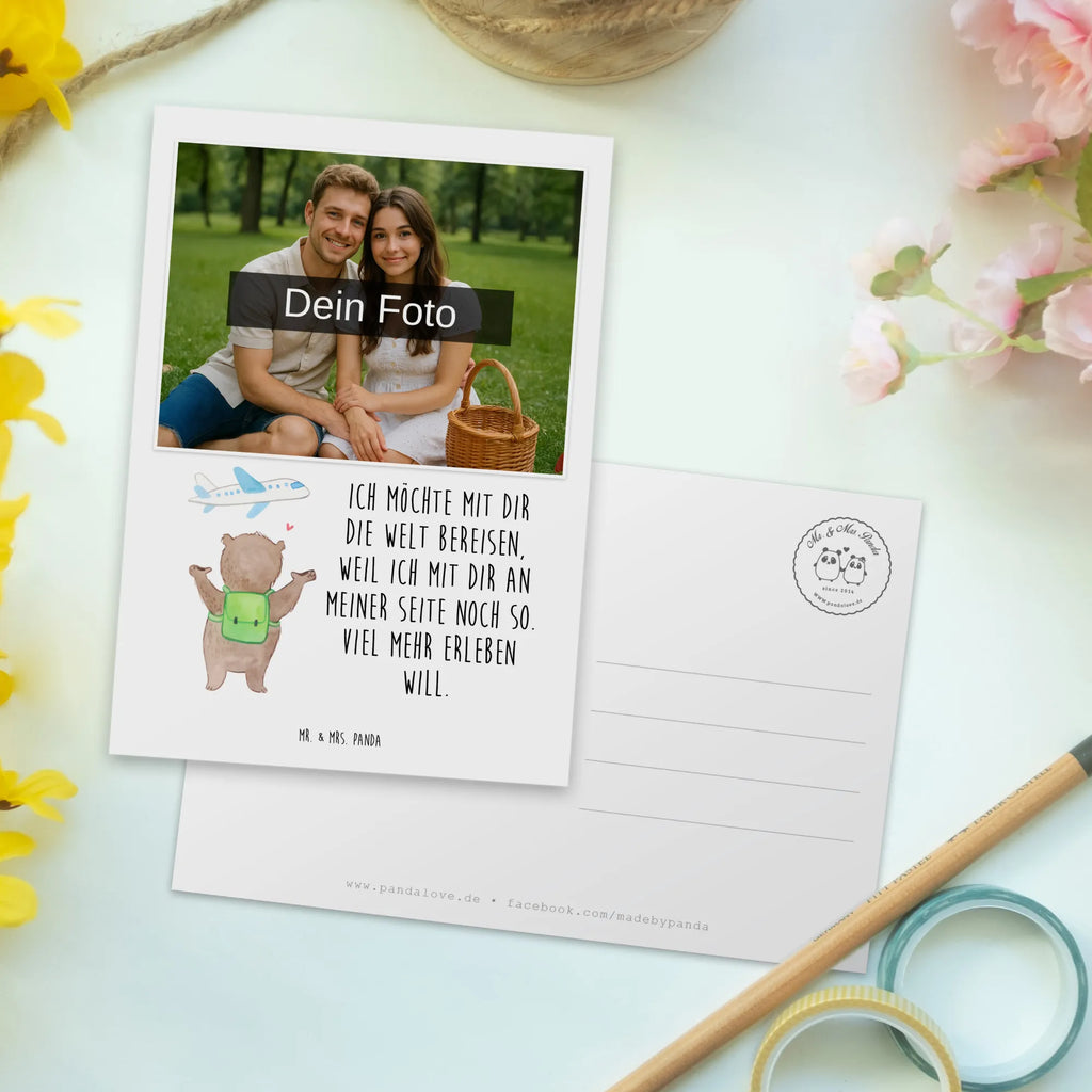 Personalisierte Foto Postkarte Bär Flugzeug Personalisierte Foto Postkarte, Liebe, Partner, Freund, Freundin, Ehemann, Ehefrau, Heiraten, Verlobung, Heiratsantrag, Liebesgeschenk, Jahrestag, Hocheitstag, Hochzeitstag, Geschenk für Freundin, für Männer, Valentinstag, für Ehemann, Mitbringsel, Geschenk für Partner, Geschenk für Frauen, Liebesbeweis