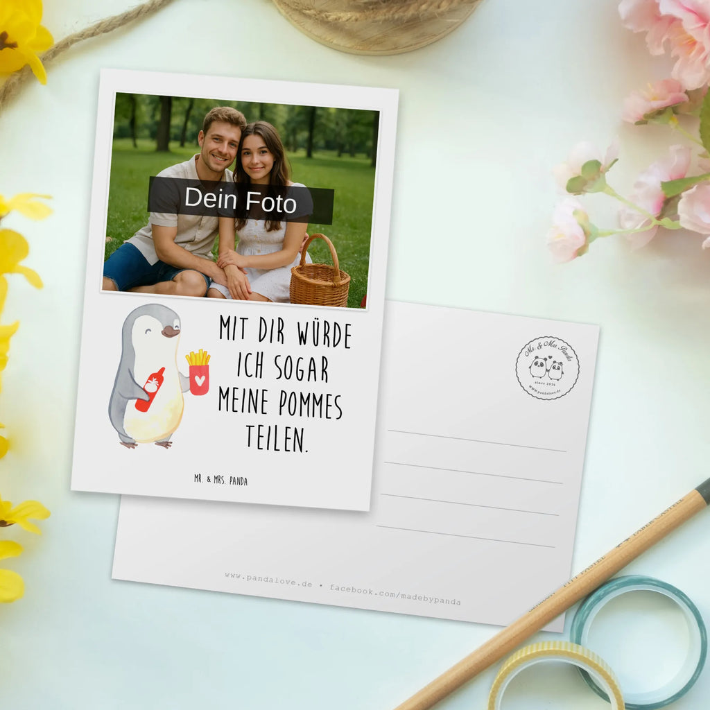 Personalisierte Foto Postkarte Pinguin Pommes Personalisierte Foto Postkarte, Liebe, Partner, Freund, Freundin, Ehemann, Ehefrau, Heiraten, Verlobung, Heiratsantrag, Liebesgeschenk, Jahrestag, Hocheitstag, Geschenk für Freundin, für Männer, Liebesbeweis, Valentinstag, Geschenk für Frauen, Hochzeitstag, Mitbringsel, Geschenk für Partner, für Ehemann
