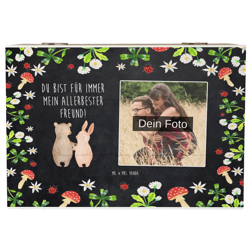 Personalisierte Foto Holzkiste Bär und Hase Umarmen Personalisierte Foto Holzkiste, Liebe, Partner, Freund, Freundin, Ehemann, Ehefrau, Heiraten, Verlobung, Heiratsantrag, Liebesgeschenk, Jahrestag, Hocheitstag, Freunde, Bärchen, bester Freund, Bär, Hase, best friends