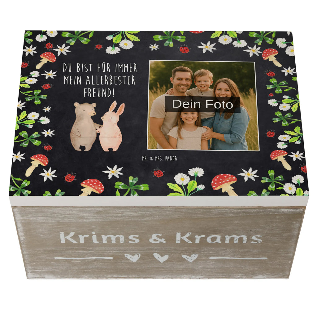 Personalisierte Foto Holzkiste Bär und Hase Umarmen Personalisierte Foto Holzkiste, Liebe, Partner, Freund, Freundin, Ehemann, Ehefrau, Heiraten, Verlobung, Heiratsantrag, Liebesgeschenk, Jahrestag, Hocheitstag, Freunde, Bärchen, bester Freund, Bär, Hase, best friends