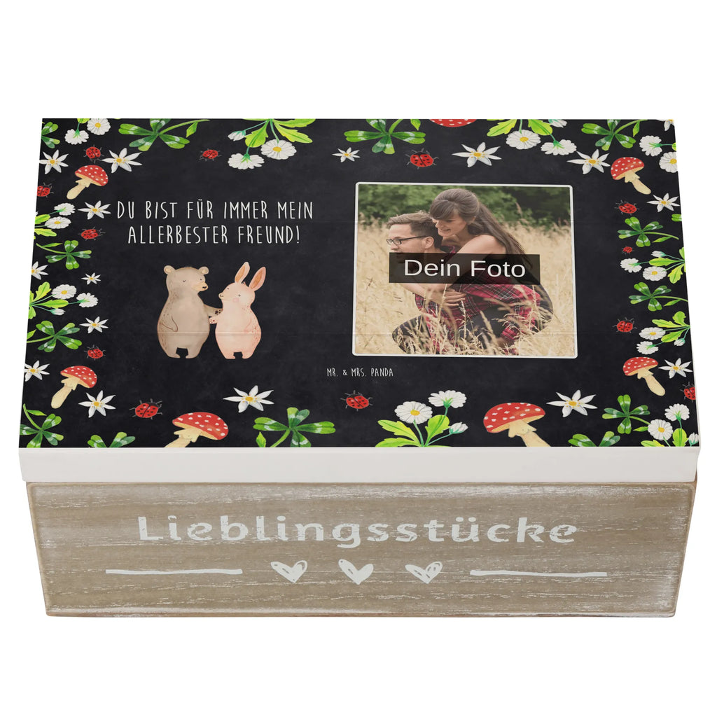 Personalisierte Foto Holzkiste Bär und Hase Umarmen Personalisierte Foto Holzkiste, Liebe, Partner, Freund, Freundin, Ehemann, Ehefrau, Heiraten, Verlobung, Heiratsantrag, Liebesgeschenk, Jahrestag, Hocheitstag, Freunde, Bärchen, bester Freund, Bär, Hase, best friends