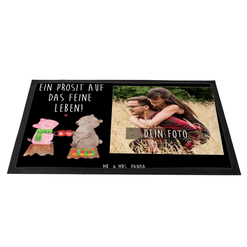 Personalized Photo Doormat Glowing Pig Bash Personalisierte Foto Fußmatte, Winter, Weihnachten, Weihnachtsdeko, Nikolaus, Advent, Heiligabend, Wintermotiv, Schwein, Prost, Weihnachtszeit, Bär, Alles Gute