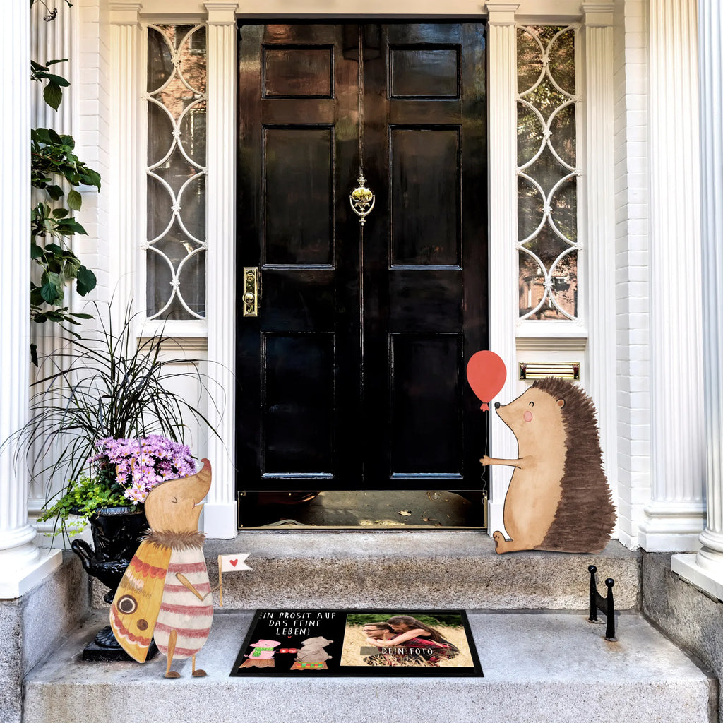 Personalized Photo Doormat Glowing Pig Bash Personalisierte Foto Fußmatte, Winter, Weihnachten, Weihnachtsdeko, Nikolaus, Advent, Heiligabend, Wintermotiv, Schwein, Prost, Weihnachtszeit, Bär, Alles Gute