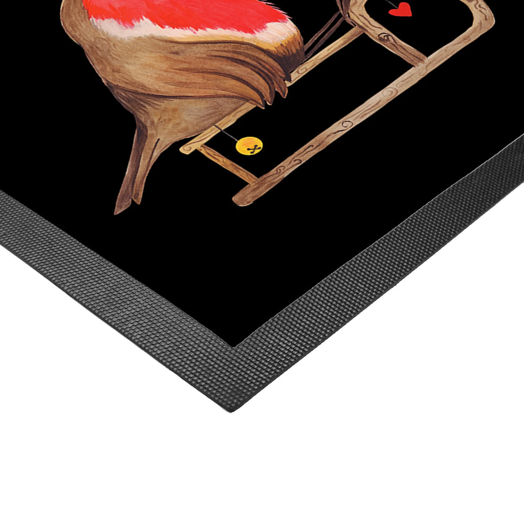 Personalisierte Foto Fußmatte Rotkehlchen Schlitten Personalisierte Foto Fußmatte, Winter, Weihnachten, Weihnachtsdeko, Nikolaus, Advent, Heiligabend, Wintermotiv, Schlitten, Vogel