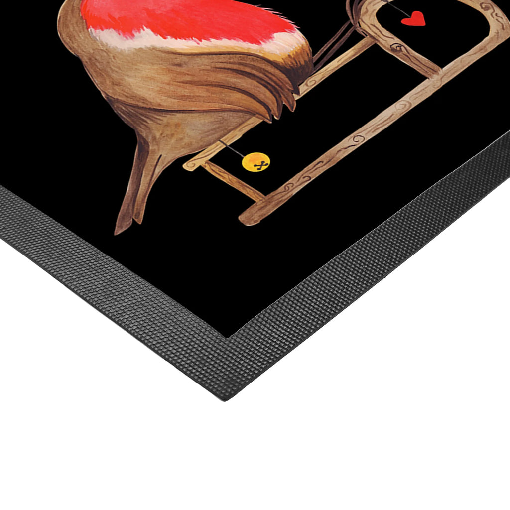 Personalisierte Foto Fußmatte Rotkehlchen Schlitten Personalisierte Foto Fußmatte, Winter, Weihnachten, Weihnachtsdeko, Nikolaus, Advent, Heiligabend, Wintermotiv, Schlitten, Vogel