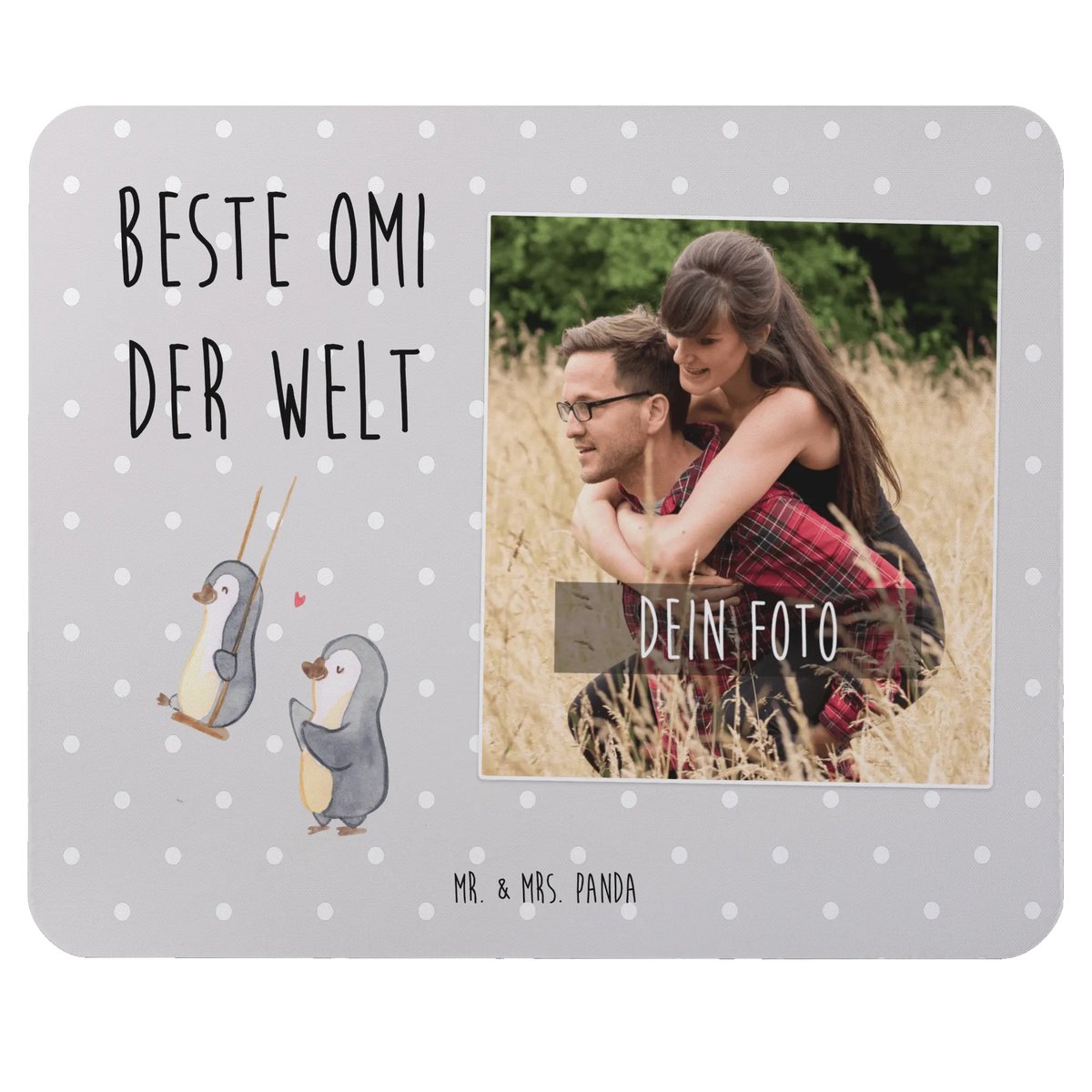 Personalized Photo Mousepad penguin Best grandma in the world gift, birthday, gift idea, birthday present, giving, thank you, for, make you happy, gift tip, grandma, little thing, Grandmother, grandpa, best, grandson, granddaughter, grandchild