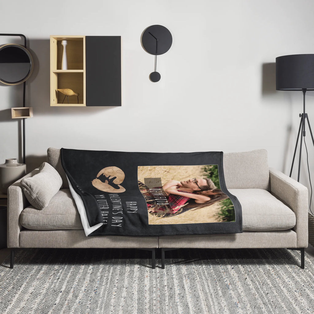 Personalized Photo Blanket otter valentine Love, Loving, Two, Together, Marriage, Engagement, Proposal of marriage, Love gift, gift for her, gift for him, anniversary gift, Valentine&#39;s Day Gift for Women Love Gift Anniversary Wedding Anniversary Party Favor Gift for Girlfriend Gift for Partner Boyfriend Gift Token of Love for Men for Husband