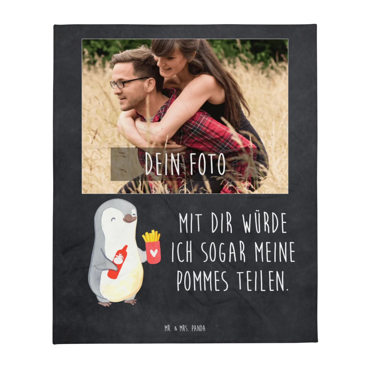 Personalized Photo Blanket penguin French fries Loving, Two, Together, Marriage, Proposal of marriage, Love gift, gift for her, gift for him, anniversary gift, Valentine's Day Gift for Women Love Gift Anniversary Wedding Anniversary Party Favor Gift for Girlfriend Gift for Partner Boyfriend Gift Token of Love for Men for Husband