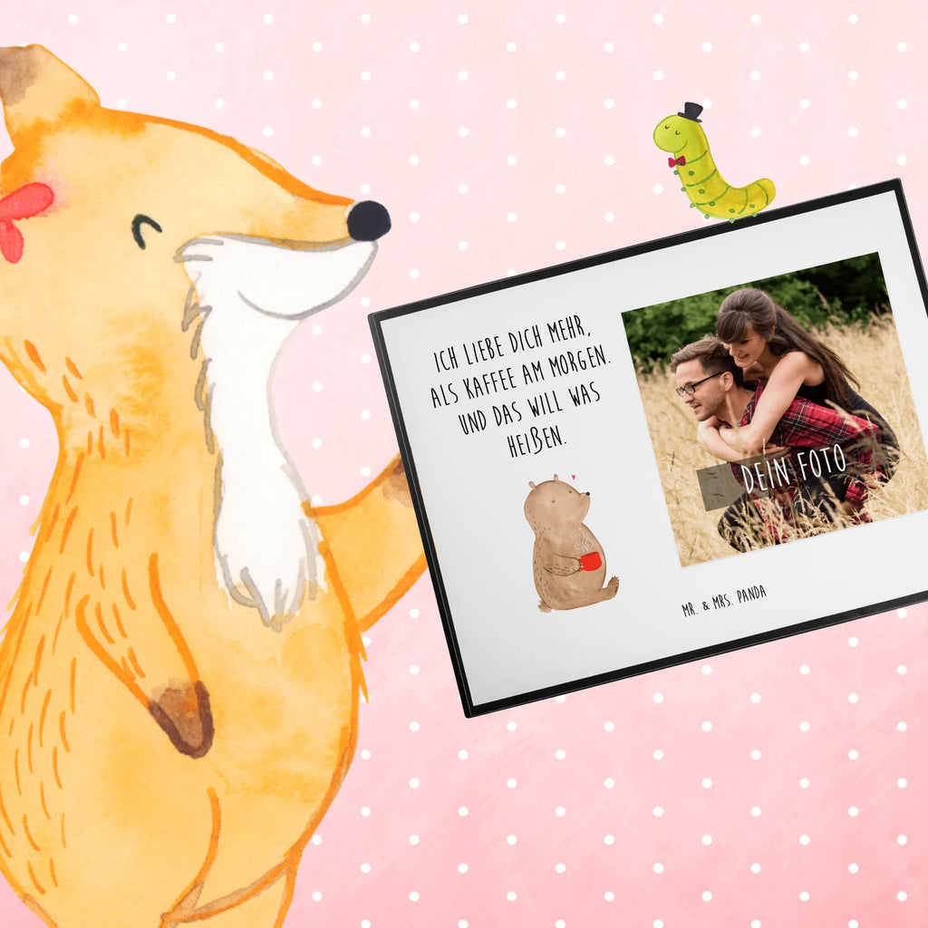Personalized Photo Desk Mat bear morning coffee Personalisierte Foto Schreibtischunterlage, Liebe, Partner, Freund, Freundin, Ehemann, Ehefrau, Heiraten, Verlobung, Heiratsantrag, Liebesgeschenk, Jahrestag, Hocheitstag, Geschenk für Frauen, Liebesbeweis, Valentinstag, für Ehemann, für Männer, Mitbringsel, Geschenk für Freundin, Geschenk für Partner, Hochzeitstag