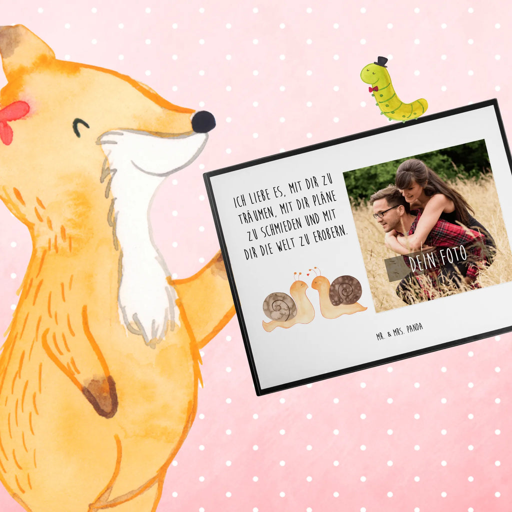 Personalized Photo Desk Mat Snails in love Personalisierte Foto Schreibtischunterlage, Liebe, Partner, Freund, Freundin, Ehemann, Ehefrau, Heiraten, Verlobung, Heiratsantrag, Liebesgeschenk, Jahrestag, Hocheitstag