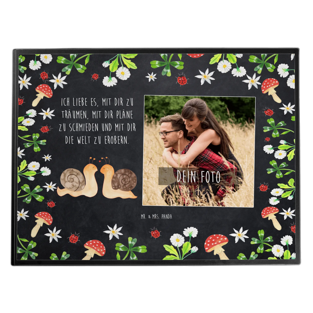 Personalized Photo Desk Mat Snails in love Personalisierte Foto Schreibtischunterlage, Liebe, Partner, Freund, Freundin, Ehemann, Ehefrau, Heiraten, Verlobung, Heiratsantrag, Liebesgeschenk, Jahrestag, Hocheitstag