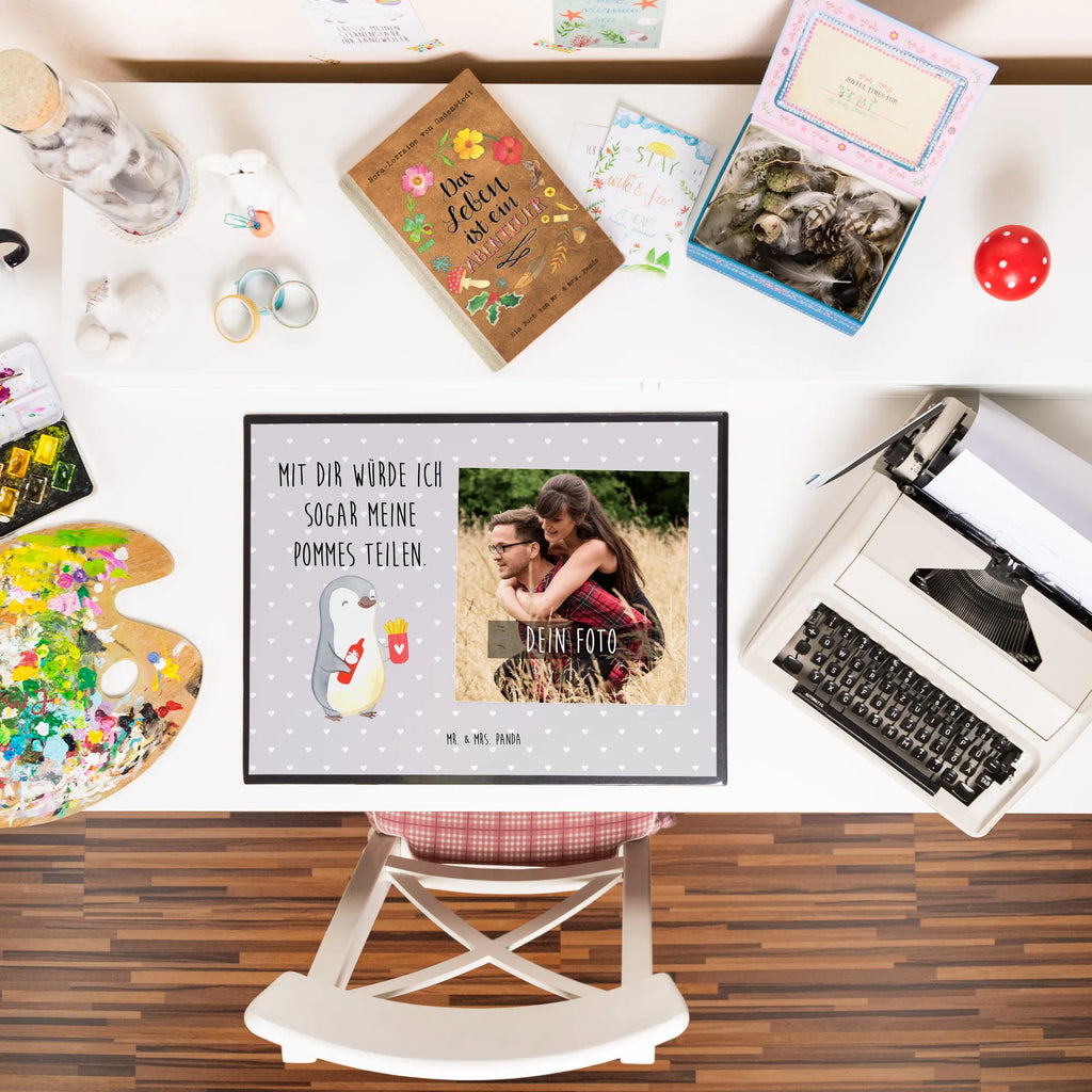 Personalized Photo Desk Mat penguin French fries Personalisierte Foto Schreibtischunterlage, Liebe, Partner, Freund, Freundin, Ehemann, Ehefrau, Heiraten, Verlobung, Heiratsantrag, Liebesgeschenk, Jahrestag, Hocheitstag, Valentinstag, Geschenk für Freundin, für Ehemann, Hochzeitstag, Geschenk für Partner, Geschenk für Frauen, Mitbringsel, für Männer, Liebesbeweis
