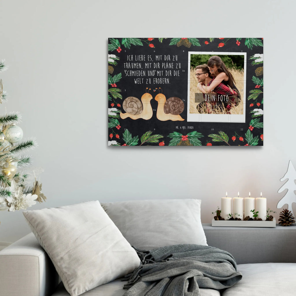  Snails in love Personalisierter Tee Foto Adventskalender, Freundin, Freund, Liebe, Liebesgeschenk, Jahrestag, Verlobung, Partner, Ehemann, Ehefrau, Heiraten, Heiratsantrag, Hocheitstag