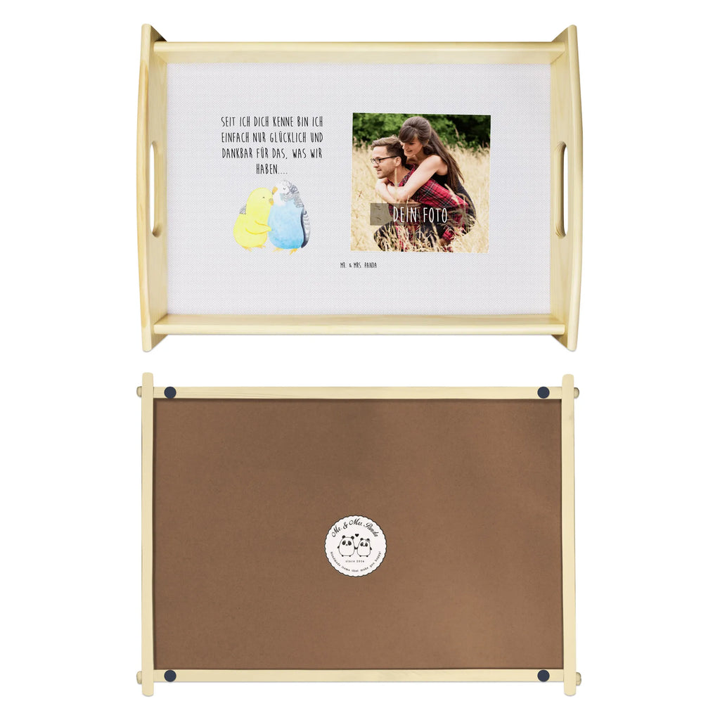 Personalized Photo Serving Tray Parakeets in love Personalisiertes Service Tablett, Liebe, Partner, Freund, Freundin, Ehemann, Ehefrau, Heiraten, Verlobung, Heiratsantrag, Liebesgeschenk, Jahrestag, Hocheitstag, Wellensittich, Kuscheln, Vögel, Nähe, Vertrauen