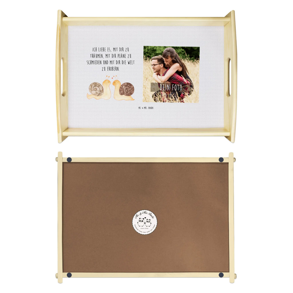 Personalized Photo Serving Tray Snails in love Personalisiertes Service Tablett, Liebe, Partner, Freund, Freundin, Ehemann, Ehefrau, Heiraten, Verlobung, Heiratsantrag, Liebesgeschenk, Jahrestag, Hocheitstag