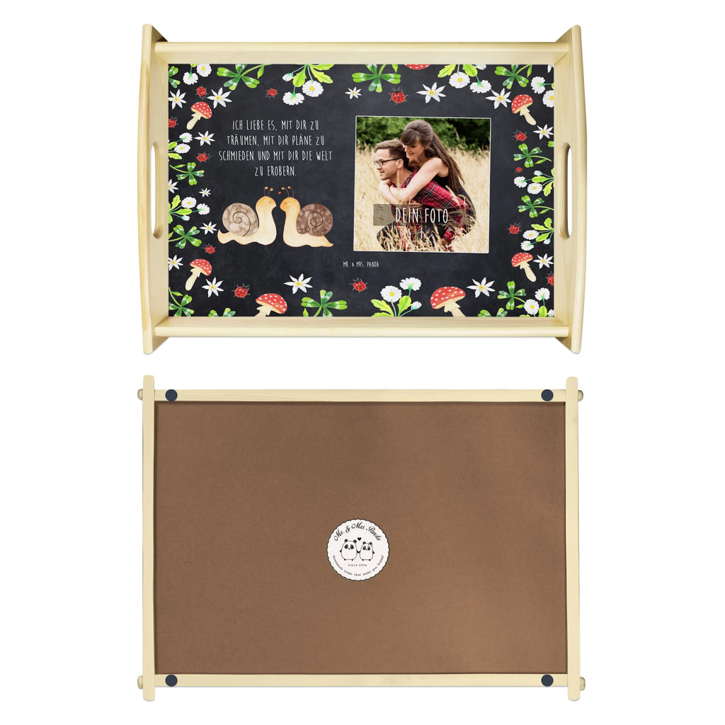 Personalized Photo Serving Tray Snails in love Personalisiertes Service Tablett, Liebe, Partner, Freund, Freundin, Ehemann, Ehefrau, Heiraten, Verlobung, Heiratsantrag, Liebesgeschenk, Jahrestag, Hocheitstag