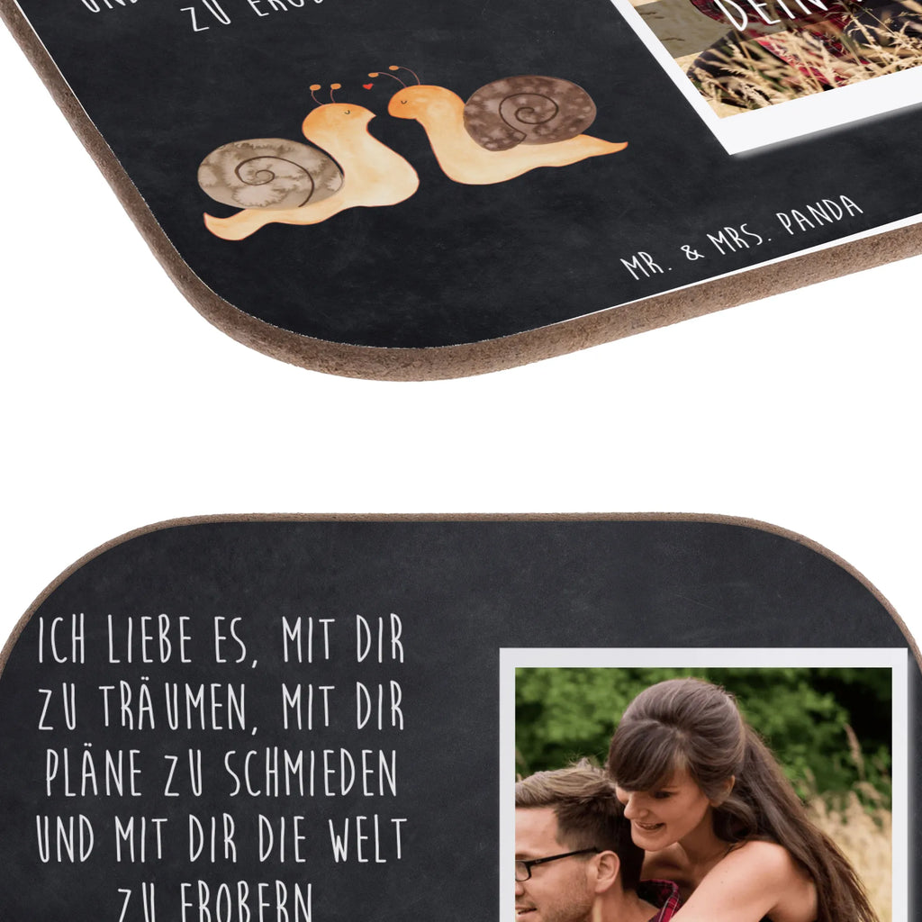 Personalized Photo Coaster Snails in love Personalisierter Foto Untersetzer, Liebe, Partner, Freund, Freundin, Ehemann, Ehefrau, Heiraten, Verlobung, Heiratsantrag, Liebesgeschenk, Jahrestag, Hocheitstag