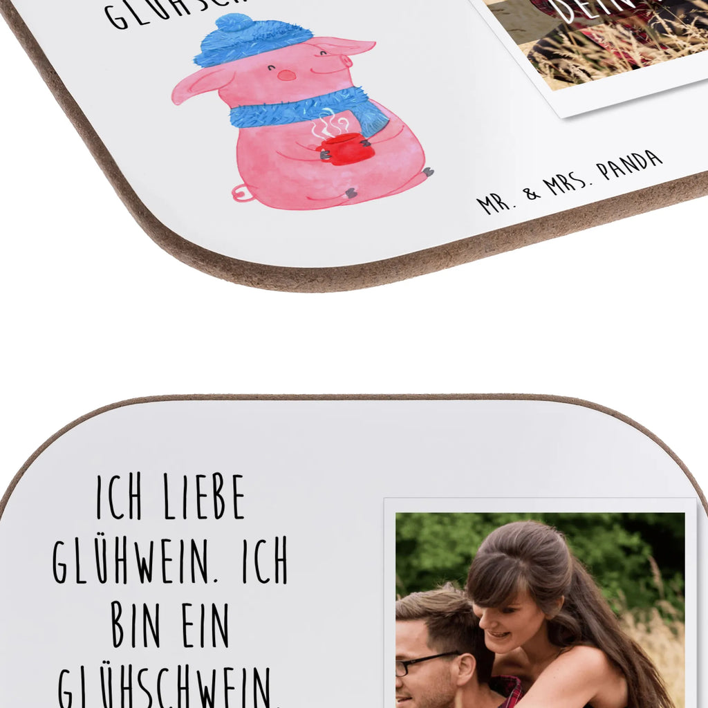 Personalized Photo Coaster Pig Mulled wine Personalisierter Foto Untersetzer, Winter, Weihnachten, Weihnachtsdeko, Nikolaus, Advent, Heiligabend, Wintermotiv, Glühschwein, Weihnachtsmarkt, Glühwein, Punsch