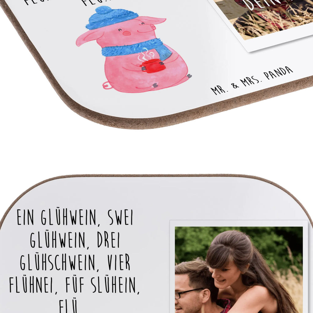 Personalisierter Foto Untersetzer Schweinchen Glühwein Personalisierter Foto Untersetzer, Winter, Weihnachten, Weihnachtsdeko, Nikolaus, Advent, Heiligabend, Wintermotiv, Betrunken, Weihnachtsmarkt, Spruch, Glühwein