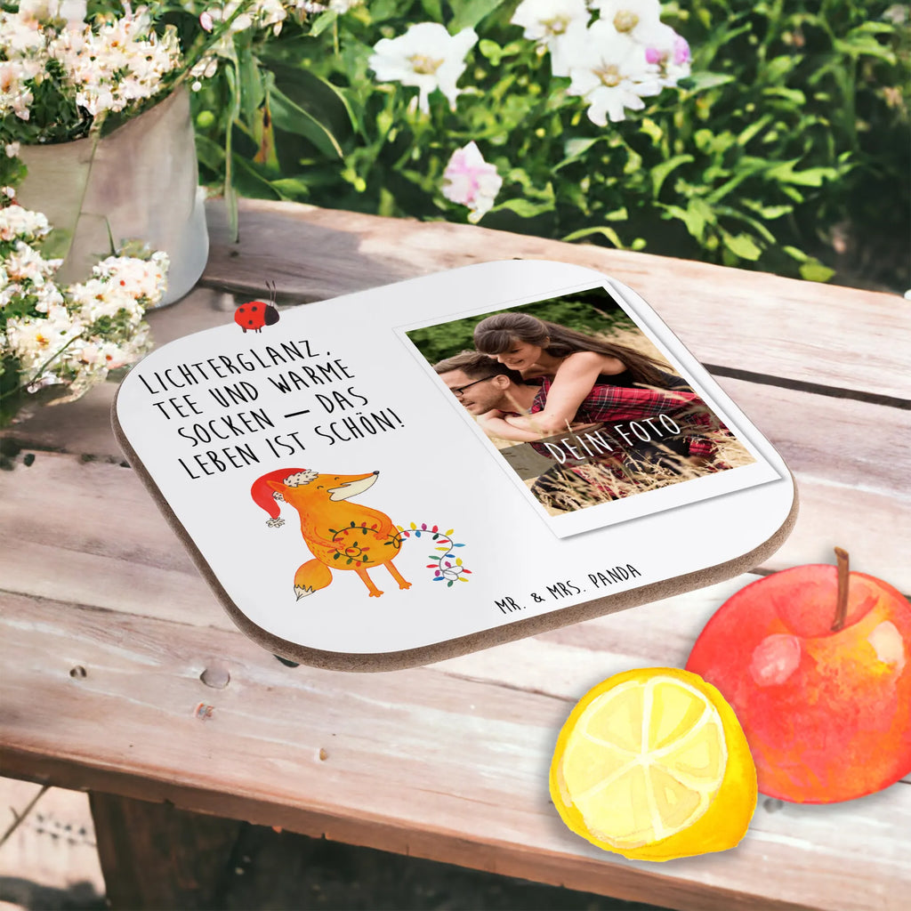 Personalized Photo Coaster Fox Christmas Personalisierter Foto Untersetzer, Winter, Weihnachten, Weihnachtsdeko, Nikolaus, Advent, Heiligabend, Wintermotiv, Weihnachtszeit, Füchse, Geschenk Weihnachten, Weihnachtsmann, Fuchs, Spruch schön