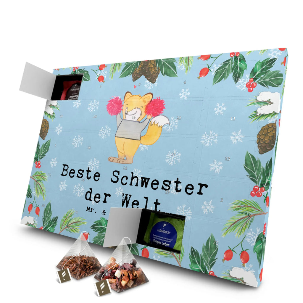 Tee Adventskalender Fuchs Beste Schwester der Welt Adventskalender mit Tee, Tee Adventskalender, Adventskalender, Geschenkidee, Geschenk, Schenken, Mitbringsel, Geburtstag, Geburtstagsgeschenk, für, Danke, Dankeschön, Bedanken, Freude machen, Geschenktipp, Kleinigkeit, Schwester, Beste, Schwesterherz, Tochter, Sister, Familie, Geschwister