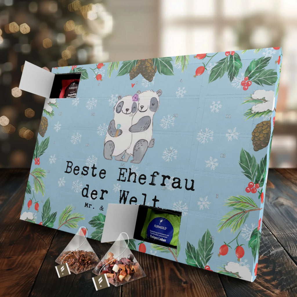 Tee Adventskalender Panda Beste Ehefrau der Welt Adventskalender, Adventskalender mit Tee, Tee Adventskalender, Geschenkidee, Geschenk, Schenken, Mitbringsel, Geburtstag, Geburtstagsgeschenk, für, Danke, Dankeschön, Bedanken, Freude machen, Geschenktipp, Partnerin, Ehepartner, Kleinigkeit, Traumfrau, Freundin, Beste, Hochzeit, Liebling, Ehe, Ehefrau, Frau, Braut, Lebensgefährtin, Gattin