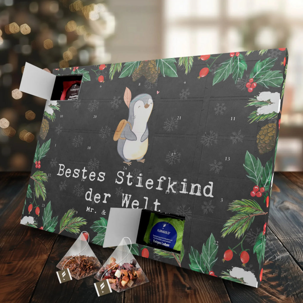 Tee Adventskalender Pinguin Bestes Stiefkind der Welt Adventskalender mit Tee, Tee Adventskalender, Adventskalender, Geschenkidee, Geschenk, Schenken, Mitbringsel, Geburtstag, Geburtstagsgeschenk, für, Danke, Dankeschön, Bedanken, Freude machen, Geschenktipp, Stiefkind, Kiddy, Geburt, Bestes, Taufe, Sohn, Kind, Tochter, Angeheiratet, Liebling, Kids, Kinder, Nachwuchs, Kid