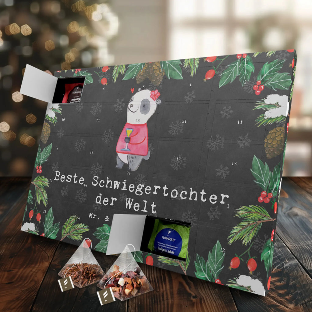 Tee Adventskalender Panda Beste Schwiegertochter der Welt Adventskalender mit Tee, Adventskalender, Tee Adventskalender, Dankeschön, Mitbringsel, Danke, Bedanken, Geschenktipp, Freude machen, Schenken, für, Geschenk, Geschenkidee, Geburtstag, Geburtstagsgeschenk, Angeheiratet, Ehefrau Des Sohns, Tochter, Frau, Schwiegertochter, Hochzeit