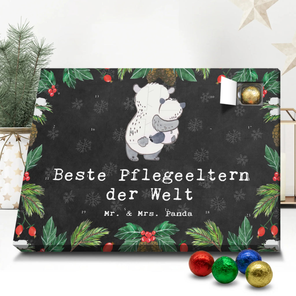 Chocolate advent calendar panda Best foster parents in the world gift, thank you, birthday present, giving, birthday, gift tip, make you happy, for, gift idea, mom and dad, foster parents, foster child, parents couple, parents