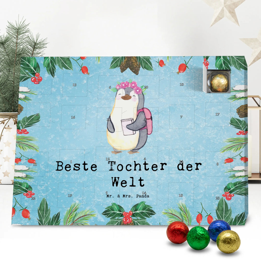 Chocolate advent calendar penguin best daughter in the world gift, birthday, gift idea, birthday present, giving, thank you, for, make you happy, gift tip, daughters, child, mother, birth, reward, children, father, little daughter, daughter, little one