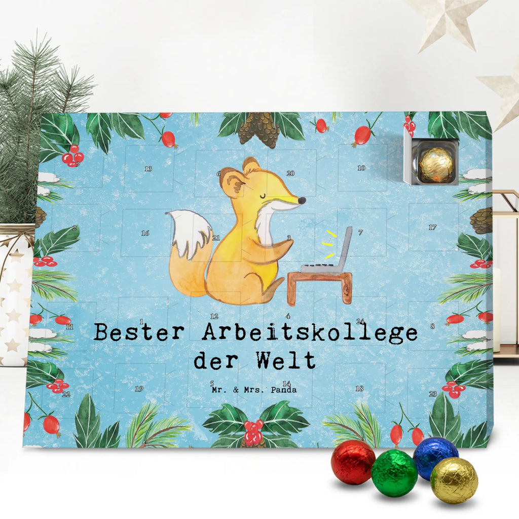 Chocolate advent calendar Fox Best colleague in the world gift, birthday, gift idea, birthday present, giving, thank you, for, make you happy, gift tip, colleague, profession, retirement, fellow worker, employee, work, farewell gift, Work colleague