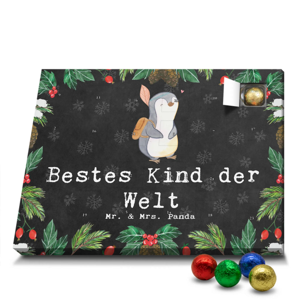 Chocolate advent calendar penguin best kid in the world gift, birthday, gift idea, birthday present, giving, thank you, for, make you happy, gift tip, christening, offspring, child, birth, best, darling, children, daughter, son