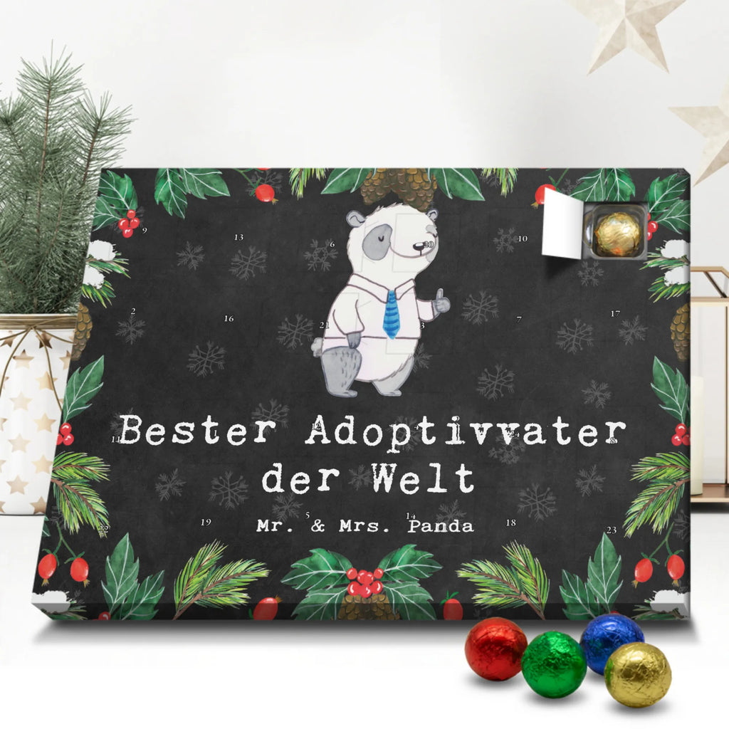 Chocolate advent calendar panda Best adoptive father in the world gift, thank you, birthday present, giving, birthday, gift tip, make you happy, for, gift idea, adoptive father, adopted