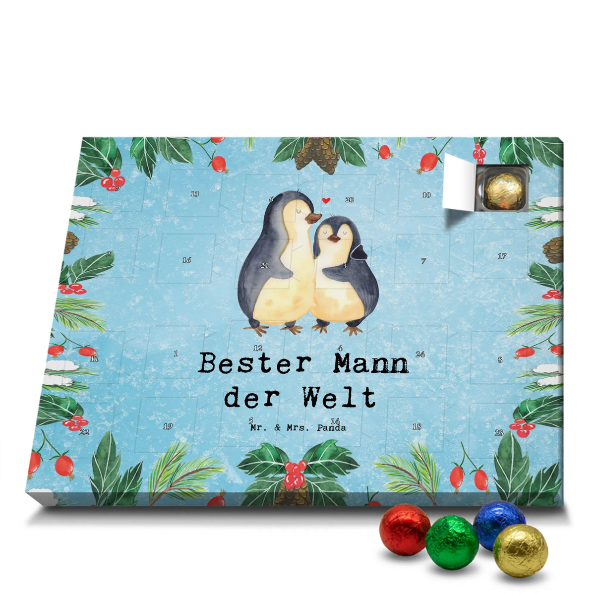 Chocolate advent calendar penguin best man in the world gift, birthday, gift idea, birthday present, giving, thank you, for, make you happy, gift tip, spouse, marriage, Husband, dream man, trifle, groom, darling, significant other, best, friend