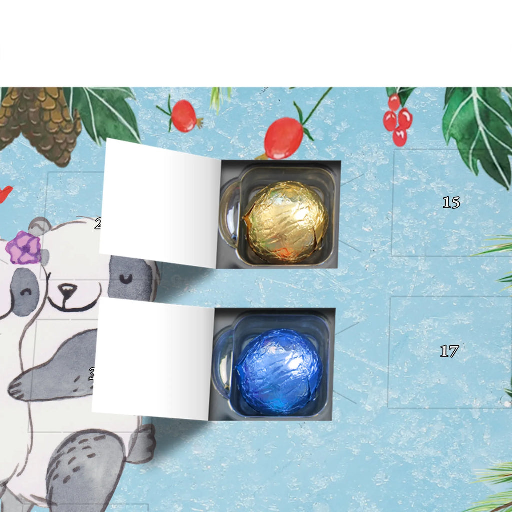Chocolate advent calendar panda Best Fiancée in the World gift, thank you, birthday present, giving, birthday, gift tip, make you happy, for, gift idea, wedding, future, dream girl, fiancee, marriage, girlfriend, betrothal, wife