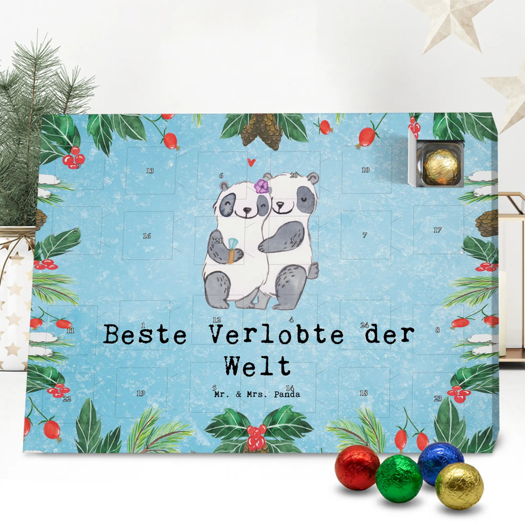 Chocolate advent calendar panda Best Fiancée in the World gift, thank you, birthday present, giving, birthday, gift tip, make you happy, for, gift idea, wedding, future, dream girl, fiancee, marriage, girlfriend, betrothal, wife