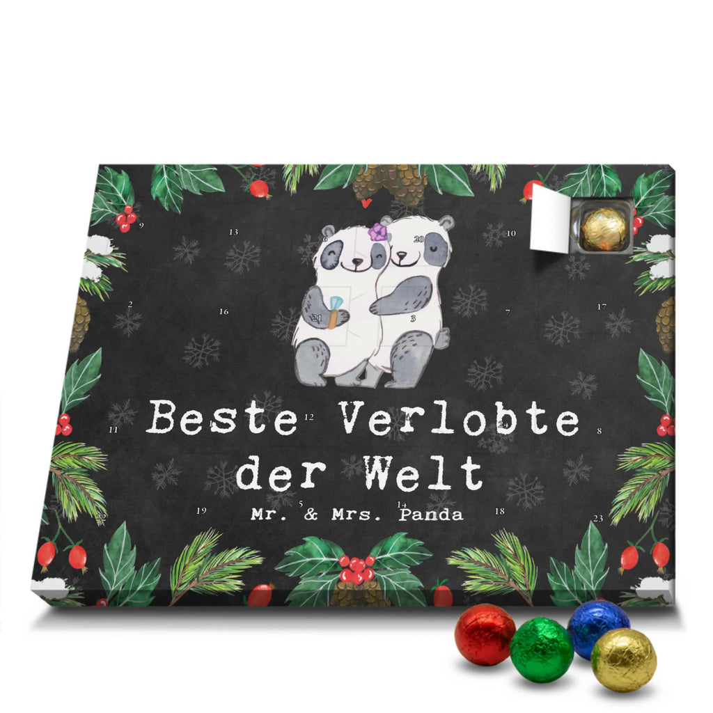Chocolate advent calendar panda Best Fiancée in the World gift, thank you, birthday present, giving, birthday, gift tip, make you happy, for, gift idea, wedding, future, dream girl, fiancee, marriage, girlfriend, betrothal, wife