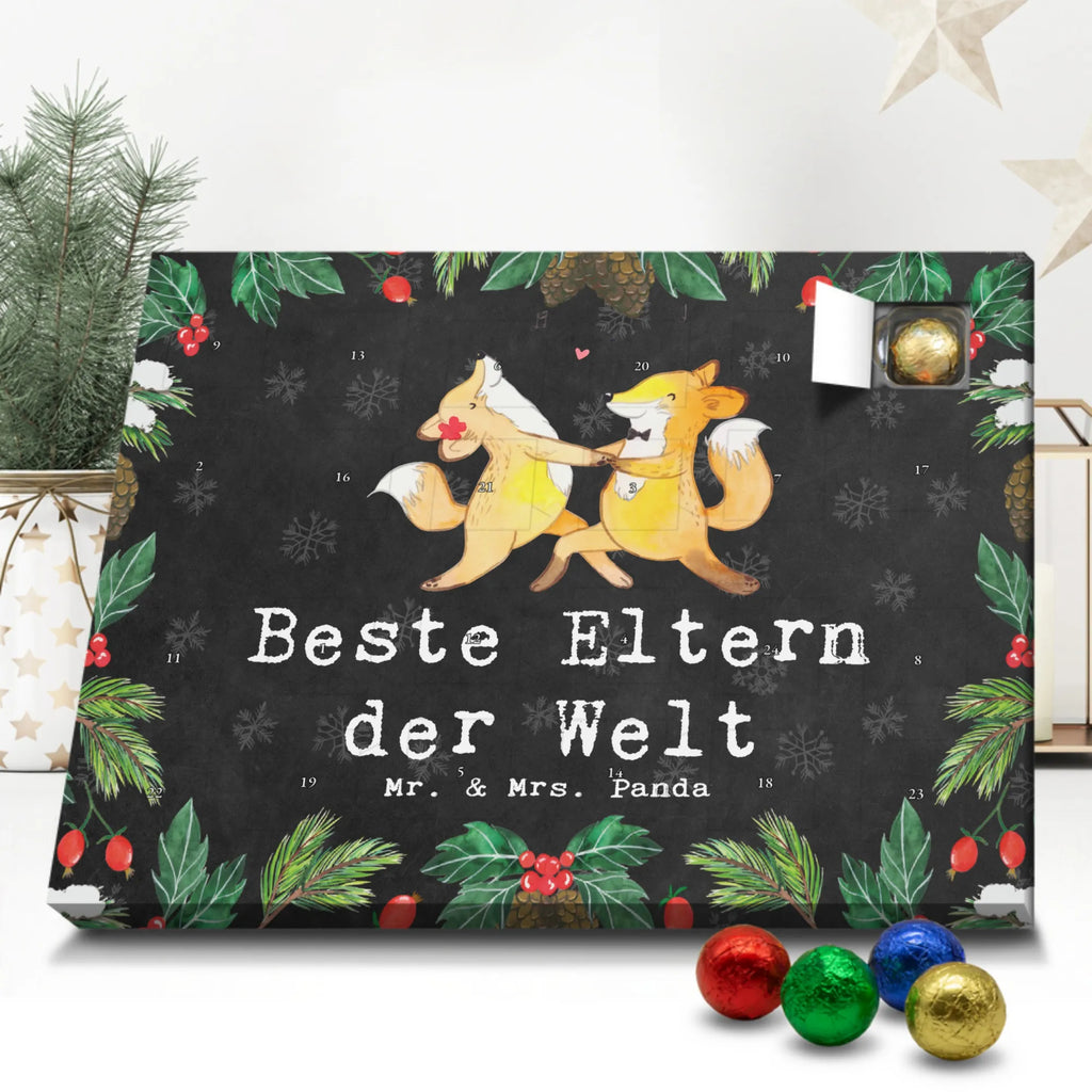 Chocolate advent calendar Fox Best parents in the world gift, birthday, gift idea, birthday present, giving, thank you, for, make you happy, gift tip, mom and dad, parents, parents couple, producer