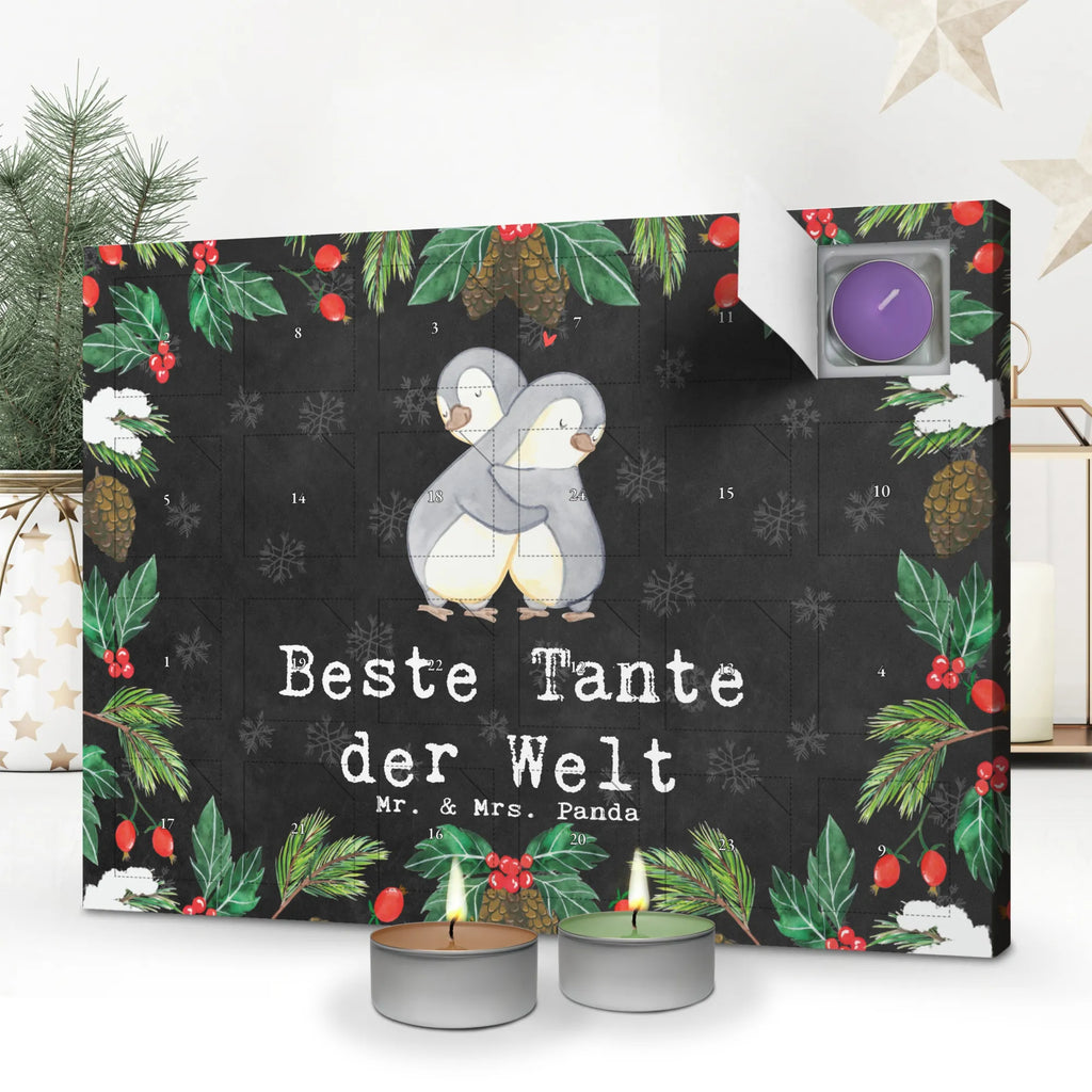 Scented candle advent calendar penguin best aunt in the world for, thank you, gift, giving, birthday, birthday present, gift idea, souvenir, make you happy, gift tip, Aunt, little thing, nephew, niece, family, godmother, christening partner, godfather aunt, baptism, favorite aunt