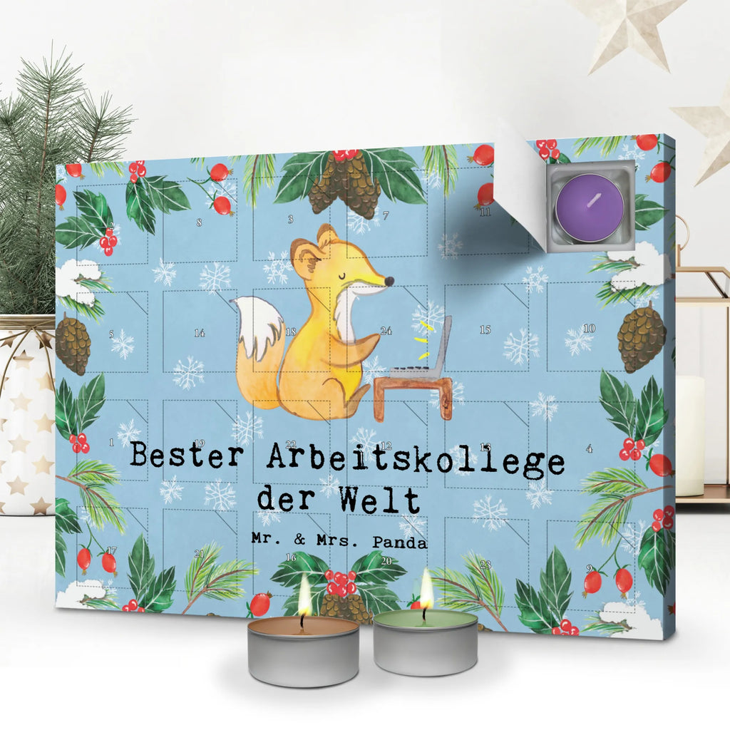 Scented candle advent calendar Fox Best colleague in the world for, thank you, gift, giving, birthday, birthday present, gift idea, souvenir, make you happy, gift tip, office, Work colleague, colleague, fellow worker, employee, profession, work, farewell gift, retirement