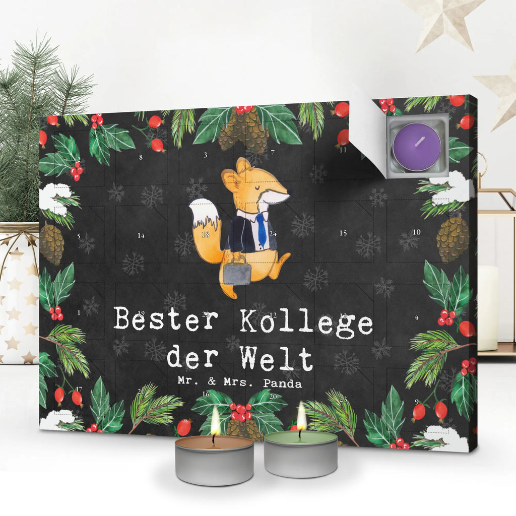 Scented candle advent calendar Fox Best colleague in the world for, thank you, gift, giving, birthday, birthday present, gift idea, souvenir, make you happy, gift tip, work, Work colleague, colleague, farewell gift, retirement, fellow worker, office, employee, profession