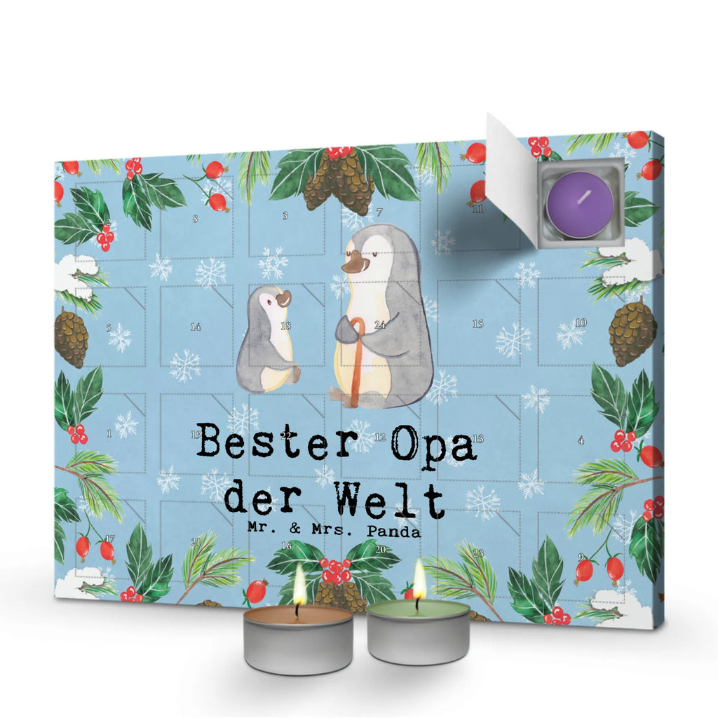 Scented candle advent calendar penguin Best grandpa in the world for, thank you, gift, giving, birthday, birthday present, gift idea, souvenir, make you happy, gift tip, grandpa, grandfather, Grandfather, grandson, grandchild, trifle, grandpa. Grandpa, grandparents, best, granddaughter