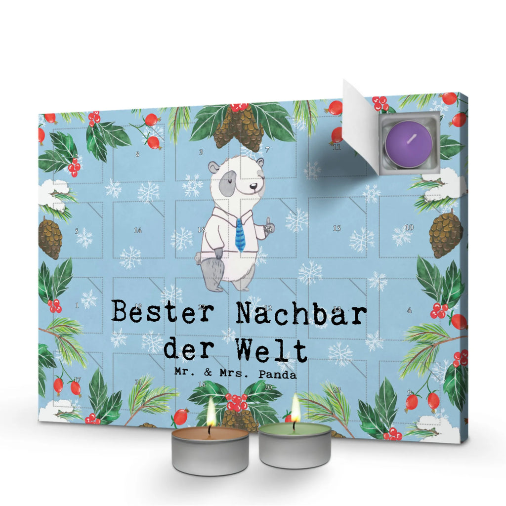 Scented candle advent calendar panda Best neighbor in the world for, thank you, gift, giving, birthday, birthday present, gift idea, souvenir, make you happy, gift tip, Friend, Neighbor, Resident, Neighborhood, Thank You, Neighbors, Friendship, Adjacent